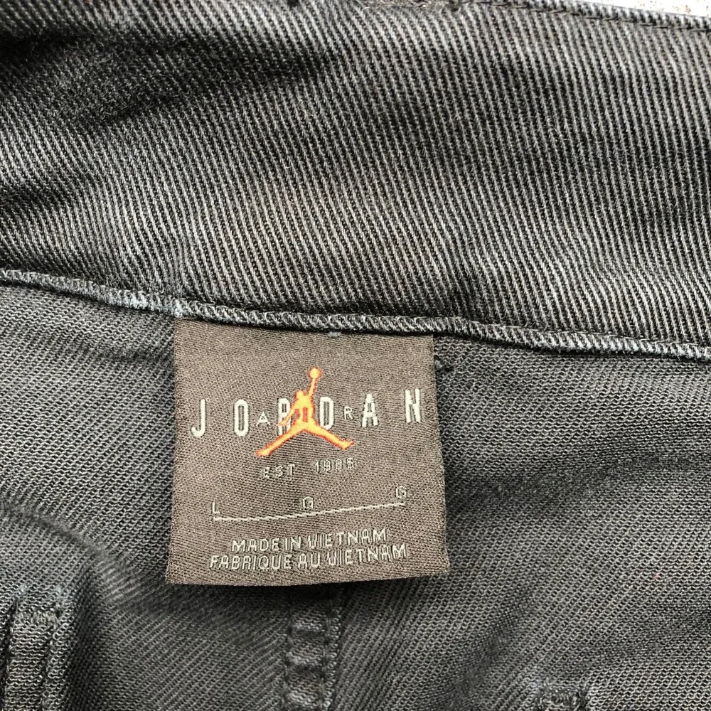 Y2K Jordan Mens Baggy Trousers Washed Black Oversized Cinch Back Pants Large